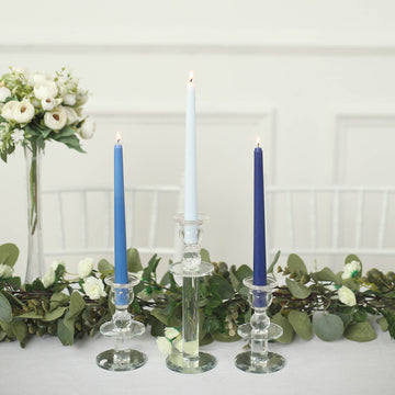 Elegant Blue Taper Candles for Stunning Event Decor