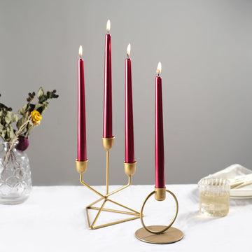 Add Elegance and Sophistication with Metallic Red Taper Candles