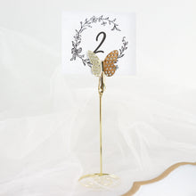 5 Pack Gold Metal Butterfly Style Card Holder Number Stand Menu Clips 5 Inch