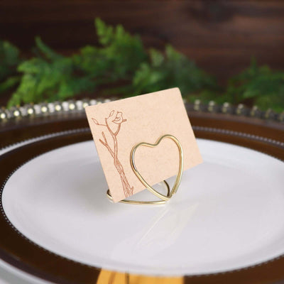 Heart-shaped cardholder with craft paper card design.