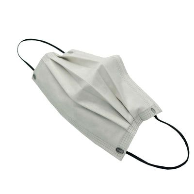 White disposable face mask with elastic ear loops