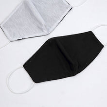5 Pack of 100 % Organic Cotton Ultra Soft 2 Ply Washable with Soft Ear Loops Black Fabric Face Mask 