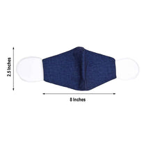 Pack of 5 Ultra Soft 100% Organic Cotton 2 Ply Reusable Blue Denim Fabric Face Mask with Soft Ear Loop