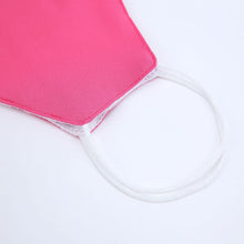 Pack of 5 Ultra Soft 100 % Organic Cotton 2 Ply Reusable Fuchsia Fabric Face Mask with Soft Ear Loop