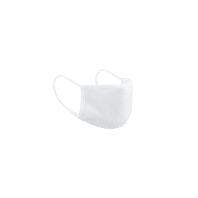 White reusable face mask on plain background