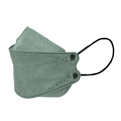 Green disposable face mask with ear loops