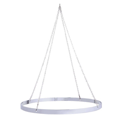 Metal pendant light fixture with hanging chains