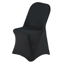 Black Premium Spandex Stretch Fitted Folding Chair Cover With Foot Pockets - 220 GSM#whtbkgd
