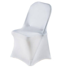 White Premium Spandex Stretch Fitted Folding Chair Cover With Foot Pockets - 220 GSM#whtbkgd