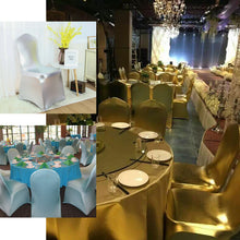 Metallic Gold Spandex Glittering Premium Fitted Shiny Banquet Chair Cover