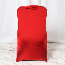 Metallic Red Shiny Spandex Chair Cover Premium Glittering