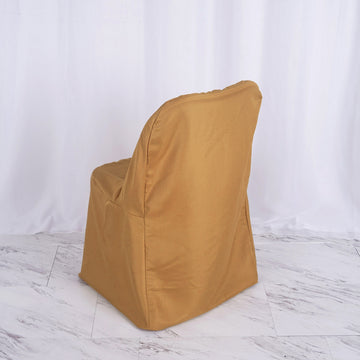 Unforgettable Occasions with the Gold Polyester Banquet Chair Cover