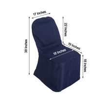 Banquet Polyester Chair Cover - Blue, 17 inches x 18 inches x 19 inches x 38 inches