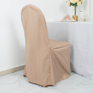 Unforgettable Events with the Nude Polyester Banquet Chair Cover