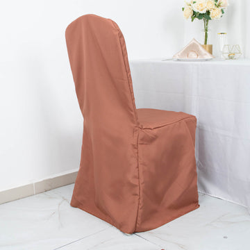 Unforgettable Events with Terracotta (Rust) Reusable Stain Resistant Chair Covers