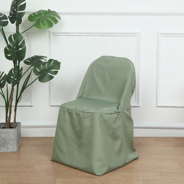 Transform Your Chairs with the Dusty Sage Green Reusable Stain Resistant Chair Cover