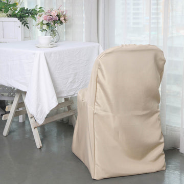 Enhance Your Event with the Nude Round Top Chair Covers