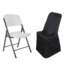 Black Lifetime Reusable Durable Folding Polyester Chair Covers