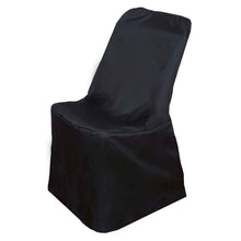 Folding Polyester Black Lifetime Reusable Durable Chair Covers#whtbkgd