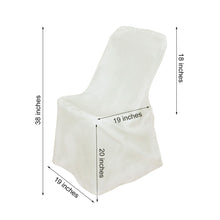 Folding Polyester Ivory Lifetime Reusable Durable Chair Covers