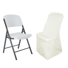 Ivory Lifetime Reusable Durable Folding Polyester Chair Covers