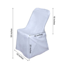 Folding polyester chair cover in white color