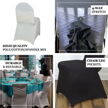 Ivory Madrid Spandex Fitted Banquet Chair Cover