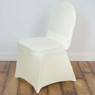 Create an Elegant Atmosphere with Ivory Madrid Spandex Chair Cover
