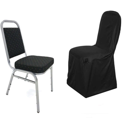 Black and patterned chairs on a plain background