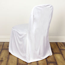 Stretch Slim Fit White Scuba Chair Covers Wrinkle Free Durable