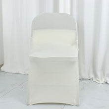 Stretch Ivory Rosette Chair Cover