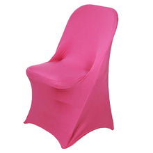Fuchsia Spandex Stretch Fitted Folding Chair Cover - 160 GSM#whtbkgd