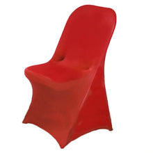 Red Spandex Stretch Fitted Folding Chair Cover - 160 GSM#whtbkgd