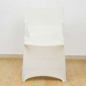 Elegant Ivory Stretch Spandex Chair Cover for Any Event