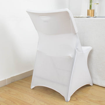 White Stretch Spandex Chair Cover