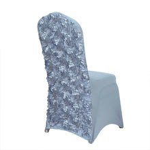 Satin Spandex Dusty Blue Banquet Chair Cover With 3D Stretch
