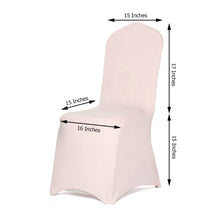 Banquet Spandex Fitted Chair Cover in Blush Color with 4-way Stretch Spandex Material, Chair Dimensions: 15" x 16" x 17"