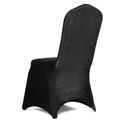 Black chair cover with sleek design and smooth texture