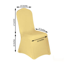 Banquet Spandex Fitted Chair Cover in 4-way Stretch Spandex Champagne Color