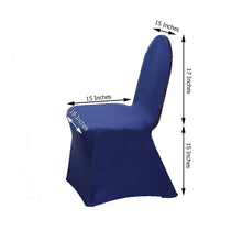 Banquet spandex fitted chair cover in blue color