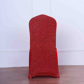 Effortless Elegance with the Red Spandex Stretch Banquet Chair Cover