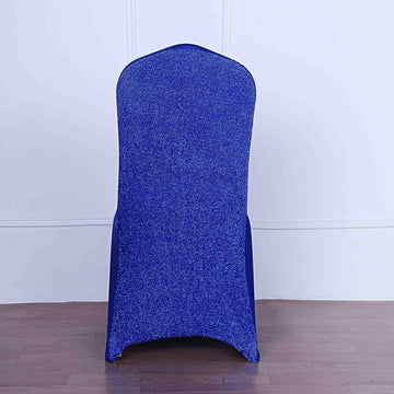 Add a Touch of Glamour with the Royal Blue Spandex Stretch Banquet Chair Cover