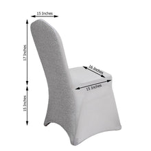 Banquet Spandex Fitted Chair Cover - Silver 4-way Stretch Spandex Chair