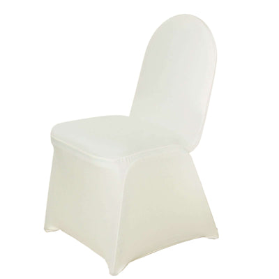 White chair with a sleek, modern design on a plain backdrop