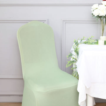 Create a Stylish Ambiance with the Sage Green Spandex Stretch Fitted Banquet Chair Cover