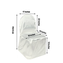 Banquet polyester & satin chair cover in ivory color