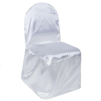 White satin chair cover for events and weddings