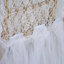 Lace And Tulle White Chair Tutu Skirt Cover#whtbkgd