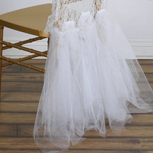 Chair Tutu Skirt Cover In White Lace And Tulle