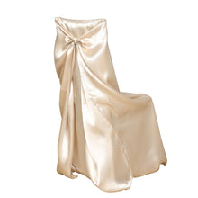 Universal Beige Chair Cover in Satin Material 44 Inch Width x 46 Inch Height